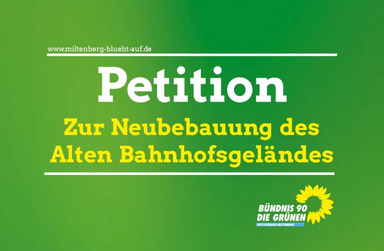 Petition zur Neubebauung des Alten Bahnhofsgeländes