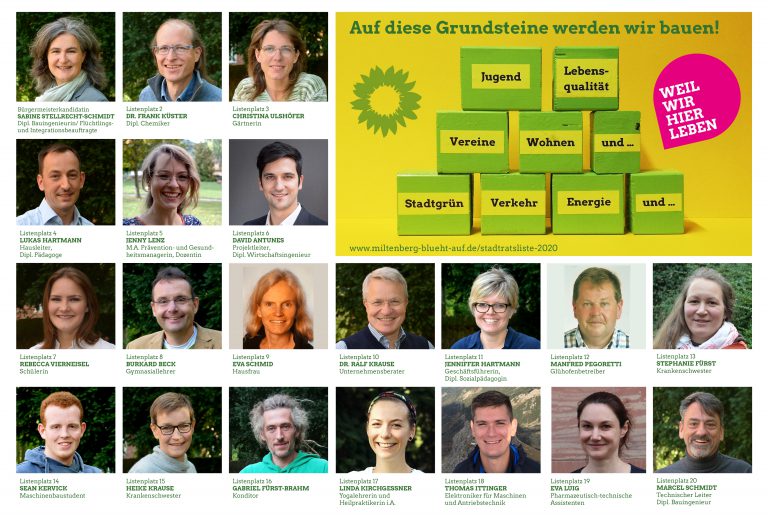 Grüne Stadtratskandidat*innen im Überblick