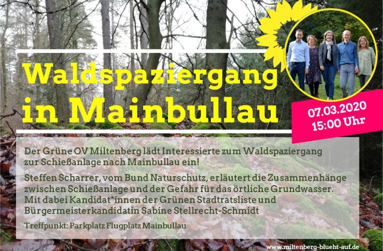 Waldspaziergang zur Schießanlage in Mainbullau – 07.03.2020