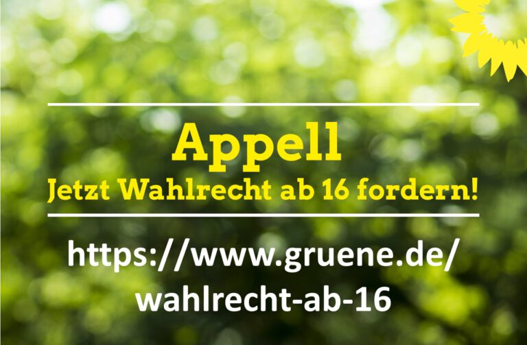 Wahlrecht ab 16 – Appell