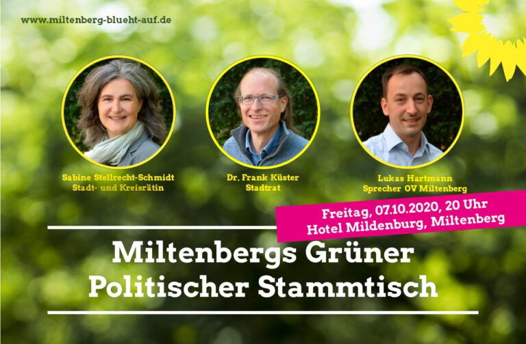 Stammtisch der Miltenberger Grünen – Aktuelles aus der Stadtpolitik und Austausch